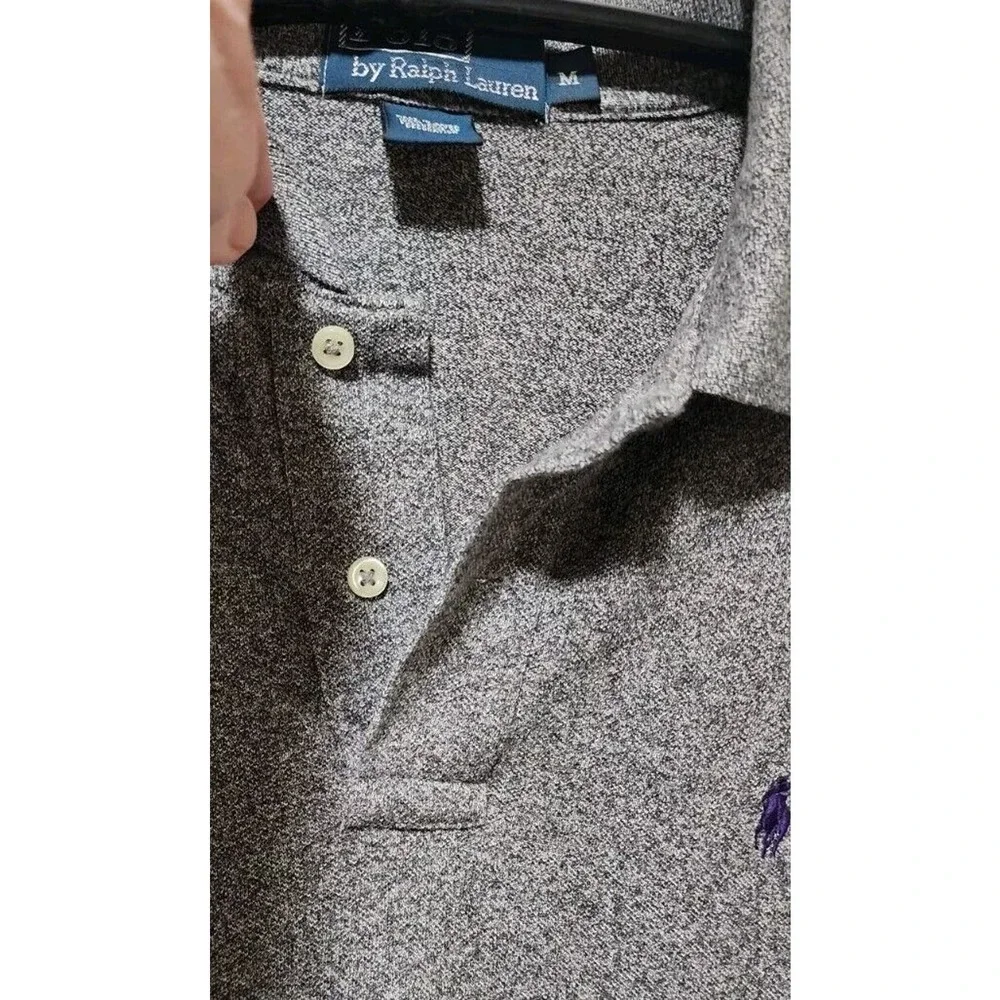 POLO RALPH LAUREN Men's Long Sleeve Classic Pullover Shirt Size M- Grey - Picture 5 of 6